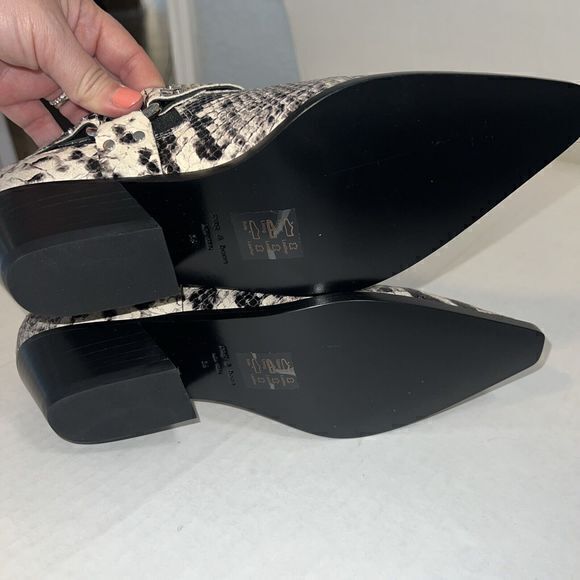 Rag & Bone Westin Harness Bootie Black/White Sz 9 (39 EU) MSRP $550- New In Box - Picture 7 of 10